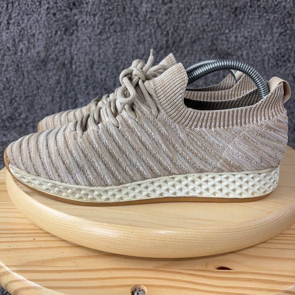 J/Slides Dyann Knit Trainer Sneaker Womens Size 10 Beige Lace Up Athletic Shoes